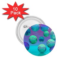 Ocean Dreams, Abstract Aqua Violet Ocean Fantasy 1 75  Button (10 Pack) by DianeClancy