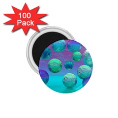 Ocean Dreams, Abstract Aqua Violet Ocean Fantasy 1 75  Button Magnet (100 Pack) by DianeClancy