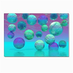 Ocean Dreams, Abstract Aqua Violet Ocean Fantasy Postcards 5  X 7  (10 Pack) by DianeClancy