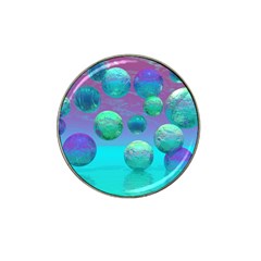 Ocean Dreams, Abstract Aqua Violet Ocean Fantasy Golf Ball Marker 10 Pack (for Hat Clip) by DianeClancy