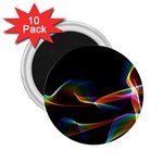 Fluted Cosmic Rafluted Cosmic Rainbow, Abstract Winds 2.25  Button Magnet (10 pack) Front