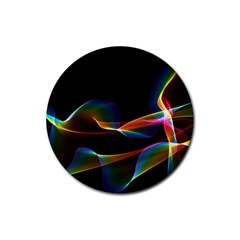 Fluted Cosmic Rafluted Cosmic Rainbow, Abstract Winds Drink Coasters 4 Pack (round)