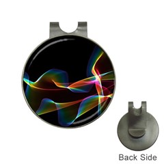 Fluted Cosmic Rafluted Cosmic Rainbow, Abstract Winds Hat Clip With Golf Ball Marker