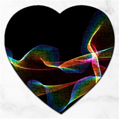 Fluted Cosmic Rafluted Cosmic Rainbow, Abstract Winds Jigsaw Puzzle (heart) by DianeClancy