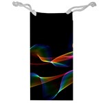 Fluted Cosmic Rafluted Cosmic Rainbow, Abstract Winds Jewelry Bag Front