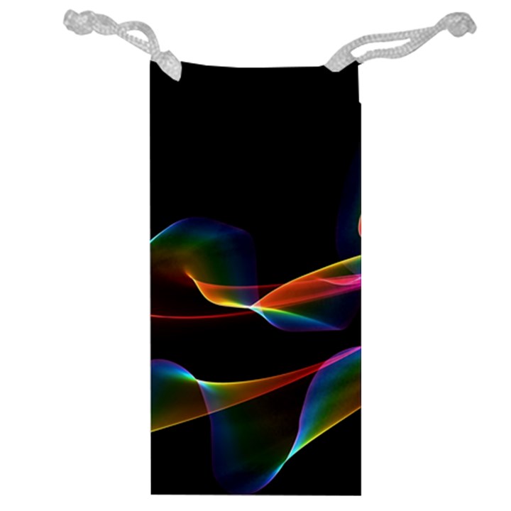 Fluted Cosmic Rafluted Cosmic Rainbow, Abstract Winds Jewelry Bag