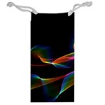 Fluted Cosmic Rafluted Cosmic Rainbow, Abstract Winds Jewelry Bag Back