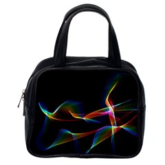 Fluted Cosmic Rafluted Cosmic Rainbow, Abstract Winds Classic Handbag (one Side) by DianeClancy