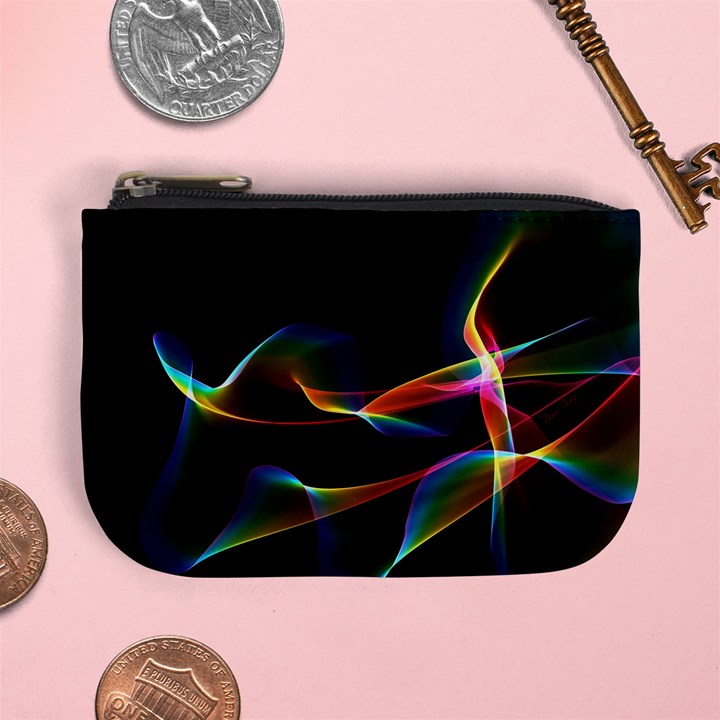 Fluted Cosmic Rafluted Cosmic Rainbow, Abstract Winds Coin Change Purse