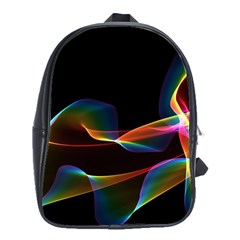 Fluted Cosmic Rafluted Cosmic Rainbow, Abstract Winds School Bag (large)