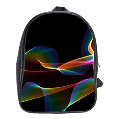 Fluted Cosmic Rafluted Cosmic Rainbow, Abstract Winds School Bag (xl) by DianeClancy