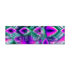  Teal Violet Crystal Palace, Abstract Cosmic Heart Bumper Sticker by DianeClancy