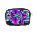  Teal Violet Crystal Palace, Abstract Cosmic Heart Coin Purse Back