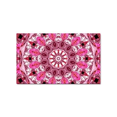 Twirling Pink, Abstract Candy Lace Jewels Mandala  Sticker (rectangle)