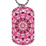 Twirling Pink, Abstract Candy Lace Jewels Mandala  Dog Tag (One Sided) Front