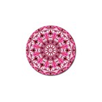 Twirling Pink, Abstract Candy Lace Jewels Mandala  Golf Ball Marker 4 Pack Front