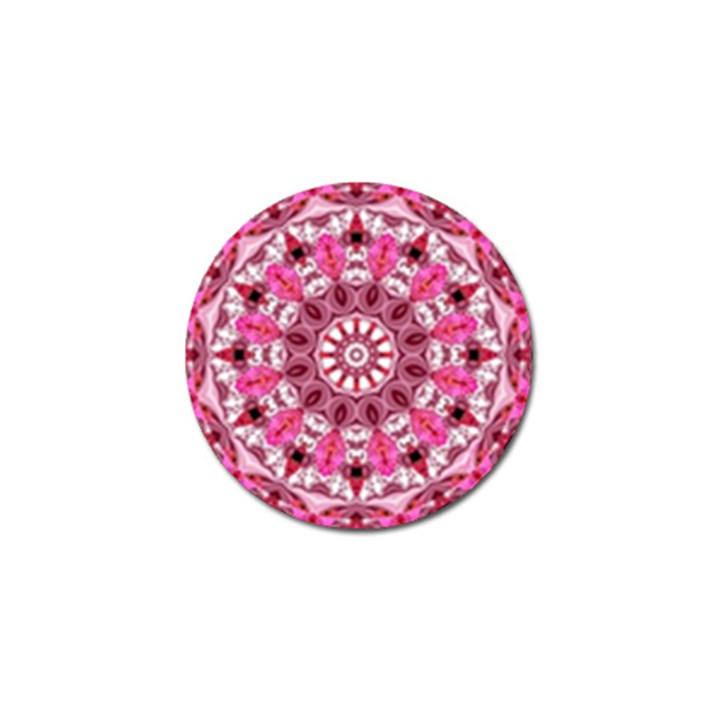 Twirling Pink, Abstract Candy Lace Jewels Mandala  Golf Ball Marker 4 Pack