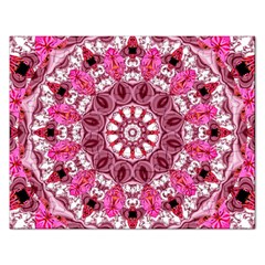 Twirling Pink, Abstract Candy Lace Jewels Mandala  Jigsaw Puzzle (rectangle) by DianeClancy