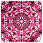 Twirling Pink, Abstract Candy Lace Jewels Mandala  Canvas 12  x 12  (Unframed) 11.4 x11.56  Canvas - 1