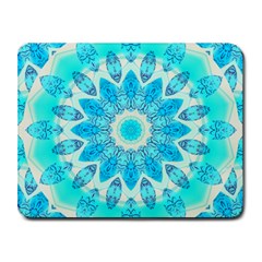 Blue Ice Goddess, Abstract Crystals Of Love Small Mouse Pad (rectangle)