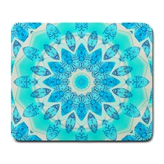 Blue Ice Goddess, Abstract Crystals Of Love Large Mouse Pad (rectangle)