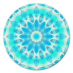 Blue Ice Goddess, Abstract Crystals Of Love Magnet 5  (round) by DianeClancy