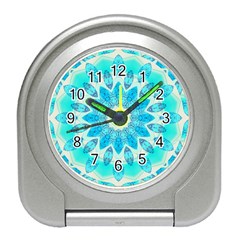 Blue Ice Goddess, Abstract Crystals Of Love Desk Alarm Clock