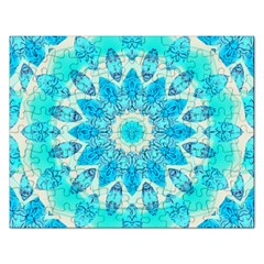 Blue Ice Goddess, Abstract Crystals Of Love Jigsaw Puzzle (rectangle)