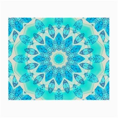 Blue Ice Goddess, Abstract Crystals Of Love Glasses Cloth (small, Two Sided)