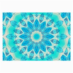 Blue Ice Goddess, Abstract Crystals Of Love Glasses Cloth (large)