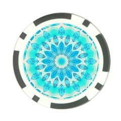 Blue Ice Goddess, Abstract Crystals Of Love Poker Chip by DianeClancy