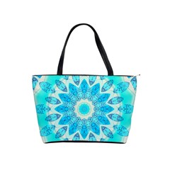 Blue Ice Goddess, Abstract Crystals Of Love Large Shoulder Bag