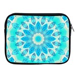 Blue Ice Goddess, Abstract Crystals Of Love Apple iPad Zippered Sleeve Front