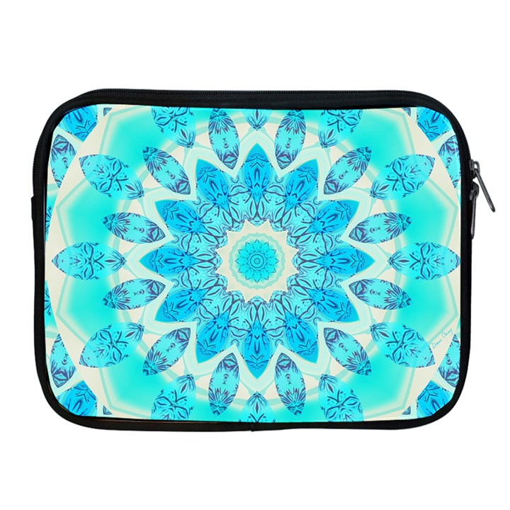 Blue Ice Goddess, Abstract Crystals Of Love Apple iPad Zippered Sleeve