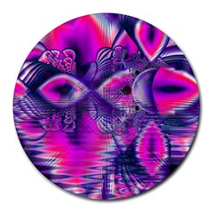 Rose Crystal Palace, Abstract Love Dream  8  Mouse Pad (round) by DianeClancy