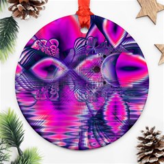 Rose Crystal Palace, Abstract Love Dream  Round Ornament