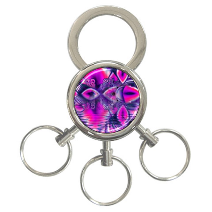 Rose Crystal Palace, Abstract Love Dream  3-Ring Key Chain