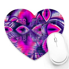 Rose Crystal Palace, Abstract Love Dream  Mouse Pad (heart) by DianeClancy