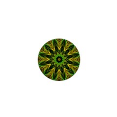 Woven Jungle Leaves Mandala 1  Mini Button