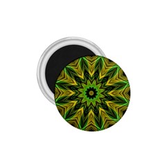 Woven Jungle Leaves Mandala 1 75  Button Magnet