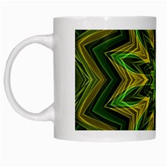 Woven Jungle Leaves Mandala White Coffee Mug