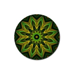 Woven Jungle Leaves Mandala Drink Coasters 4 Pack (round) by Zandiepants