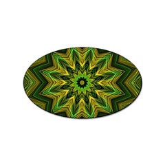 Woven Jungle Leaves Mandala Sticker (oval)