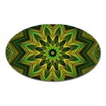 Woven Jungle Leaves Mandala Magnet (Oval) Front