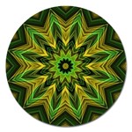 Woven Jungle Leaves Mandala Magnet 5  (Round) Front