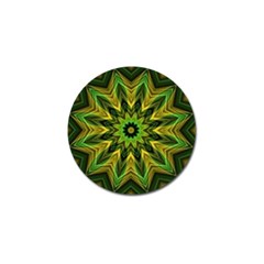 Woven Jungle Leaves Mandala Golf Ball Marker 4 Pack