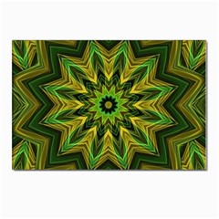 Woven Jungle Leaves Mandala Postcard 4 x 6  (10 Pack)