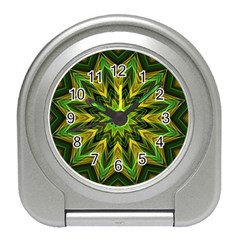 Woven Jungle Leaves Mandala Desk Alarm Clock