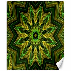 Woven Jungle Leaves Mandala Canvas 8  X 10  (unframed)