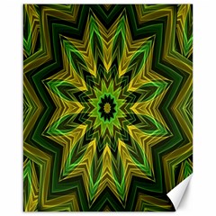 Woven Jungle Leaves Mandala Canvas 16  X 20  (unframed)